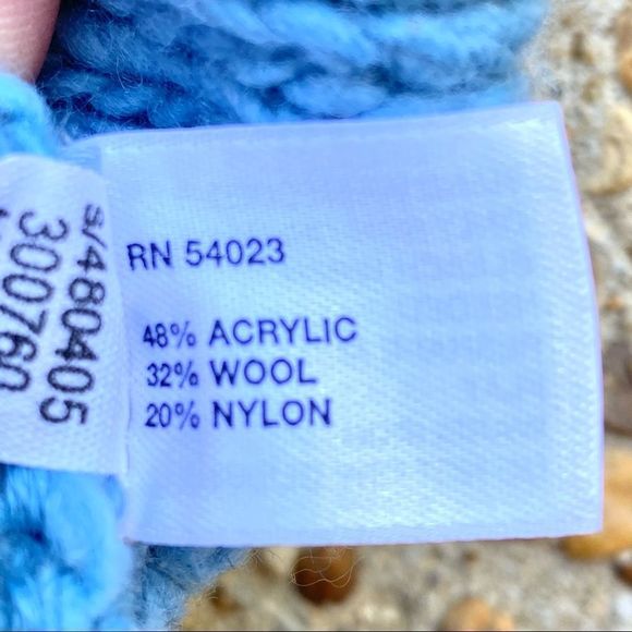 Gap Celtic Cable Knit Wool Blend 3/4 Sleeve Blue Sweater Size XS - Picture 8 of 9